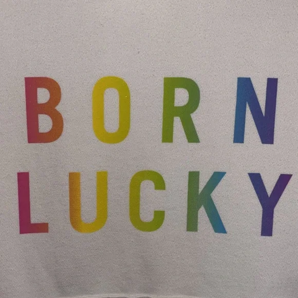 Lucky Brand🍀 Pride “Born Lucky” Gender Neutral Hoodie, Size S - Picture 6 of 16